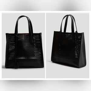 H&M Black Perforated Tote Bag